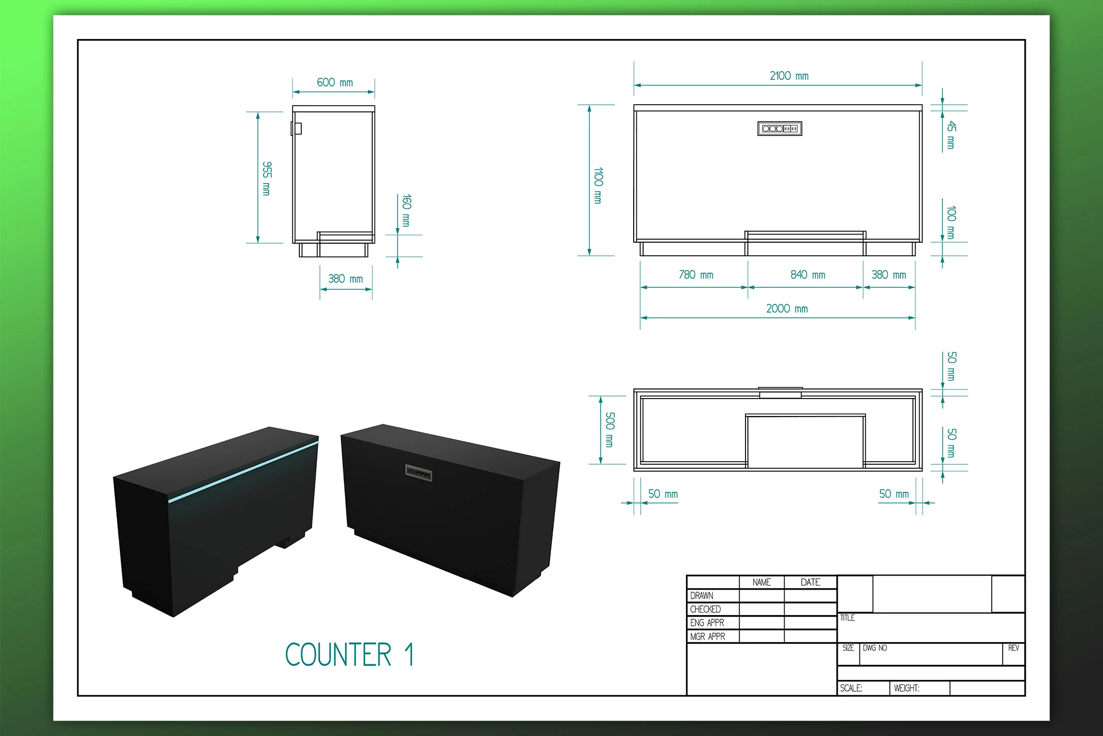 Tehnički nacrti i 3D vizualizacija trailer prikolice - slika 10