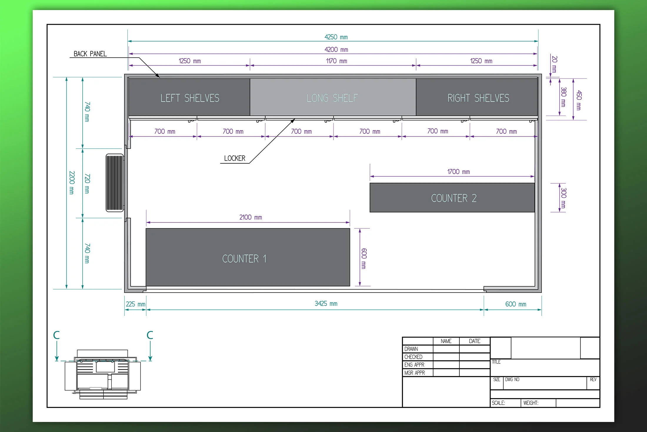 Tehnički nacrti i 3D vizualizacija trailer prikolice - slika 12