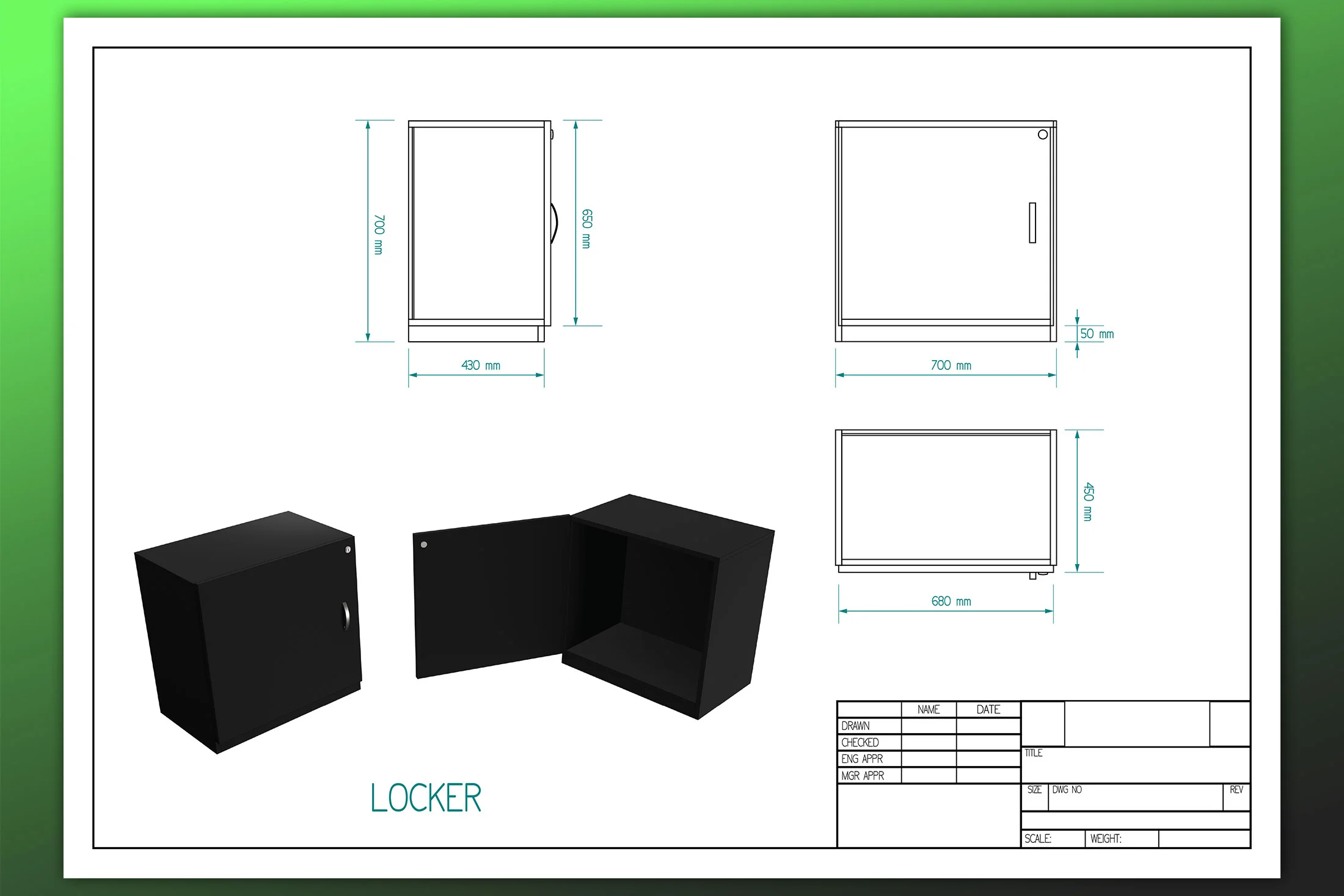 Tehnički nacrti i 3D vizualizacija trailer prikolice - slika 8