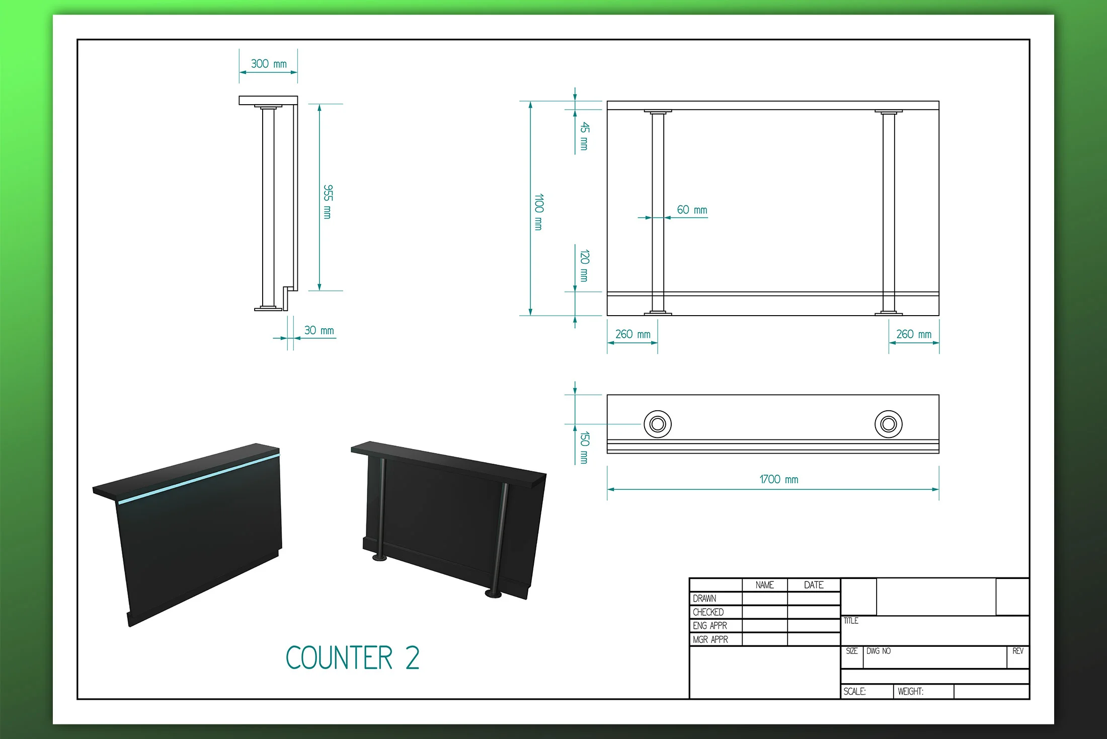 Tehnički nacrti i 3D vizualizacija trailer prikolice - slika 9