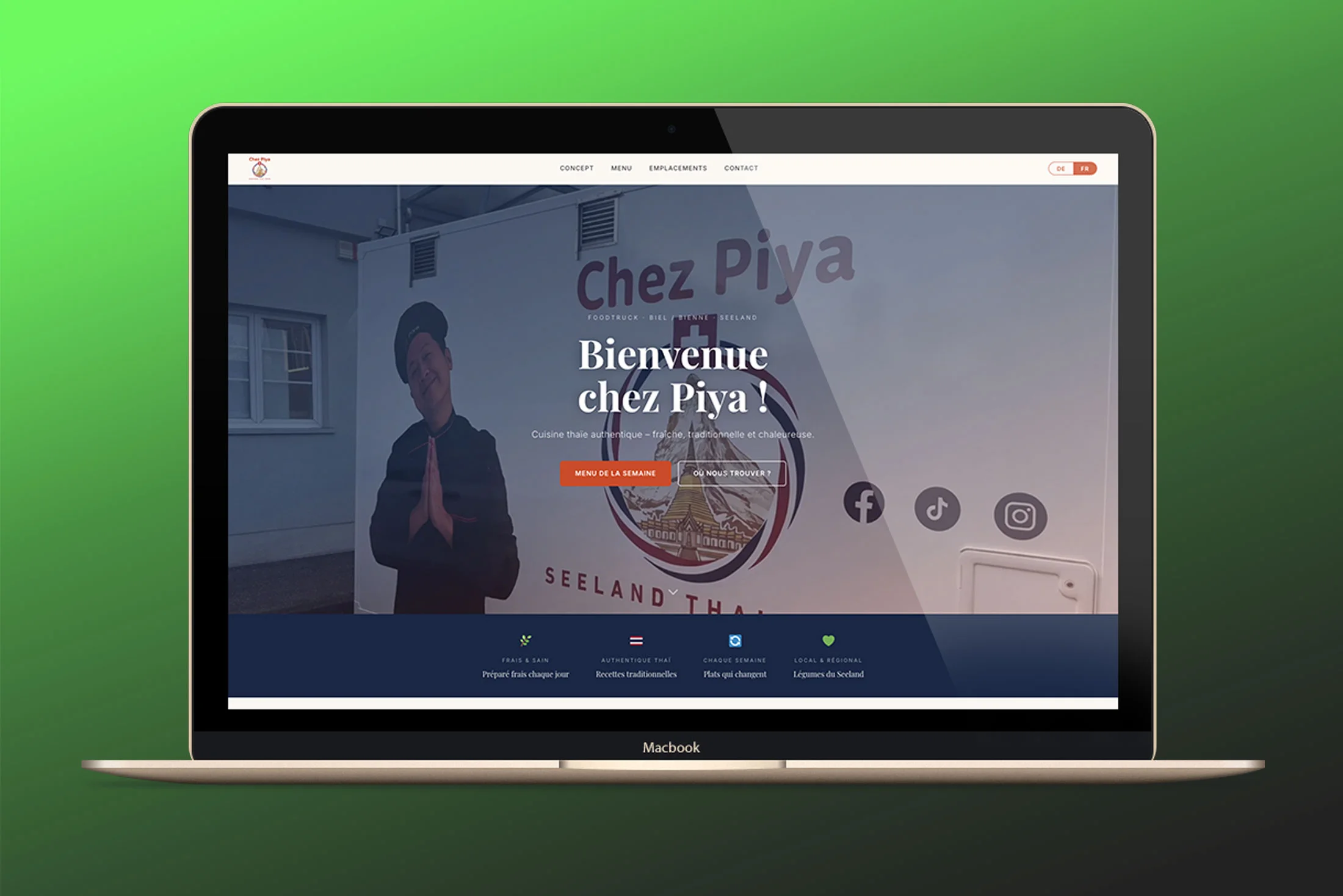 Chez Piya – Website for a Thai Food Truck