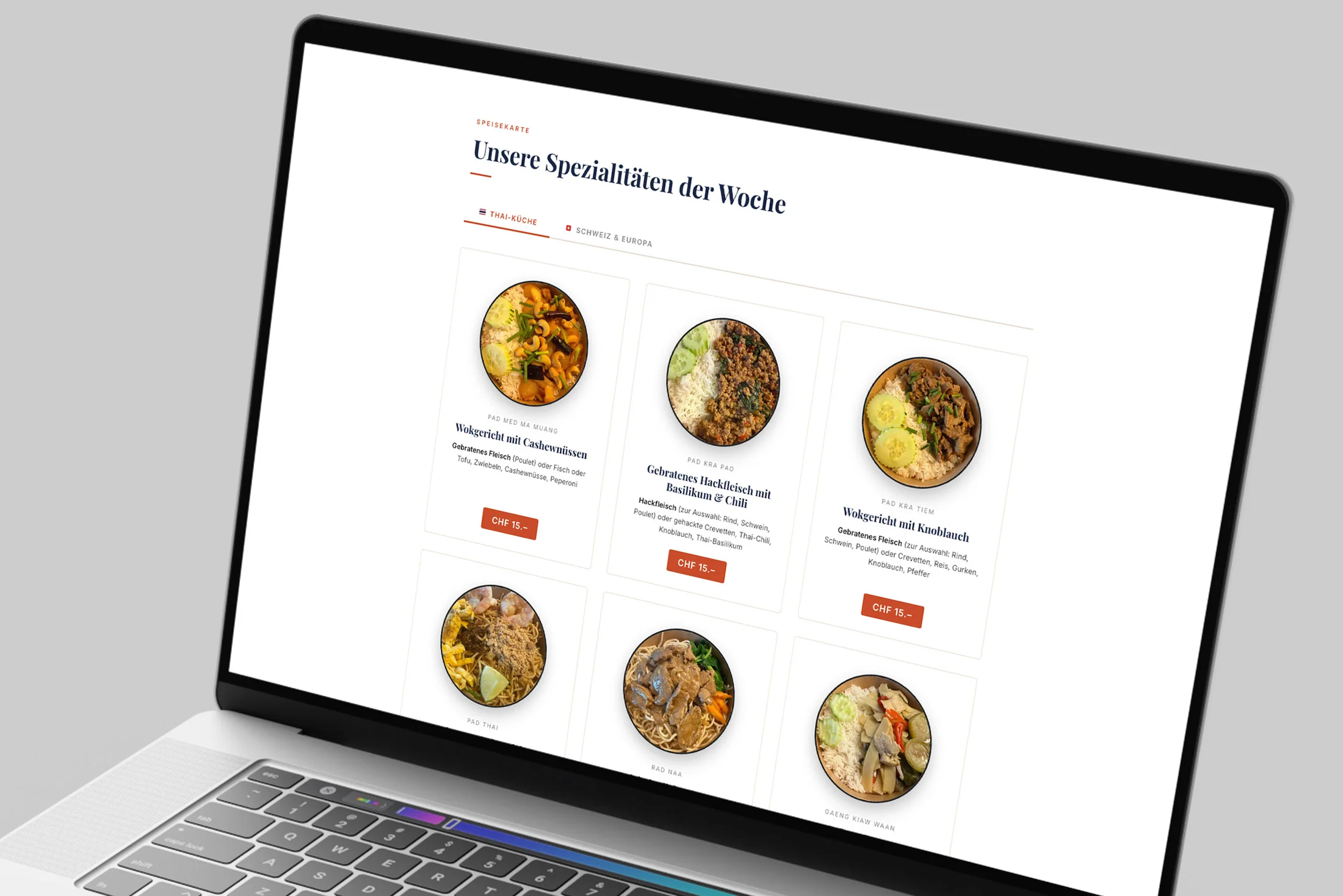 Chez Piya – bilingual website interface (DE/FR)