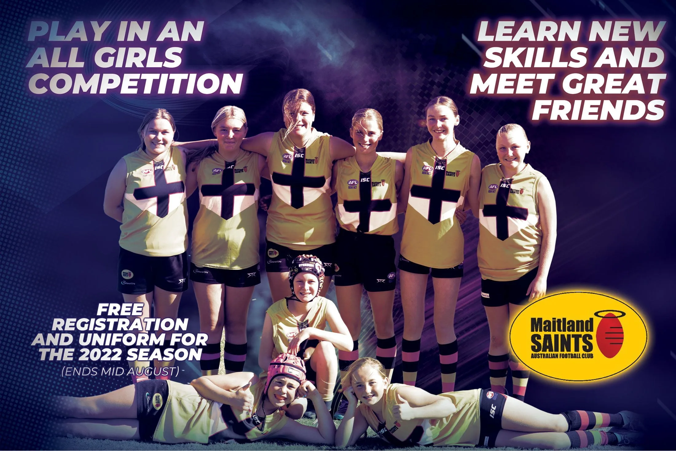 Dizajn bannera za Maitland Saints iz Australije