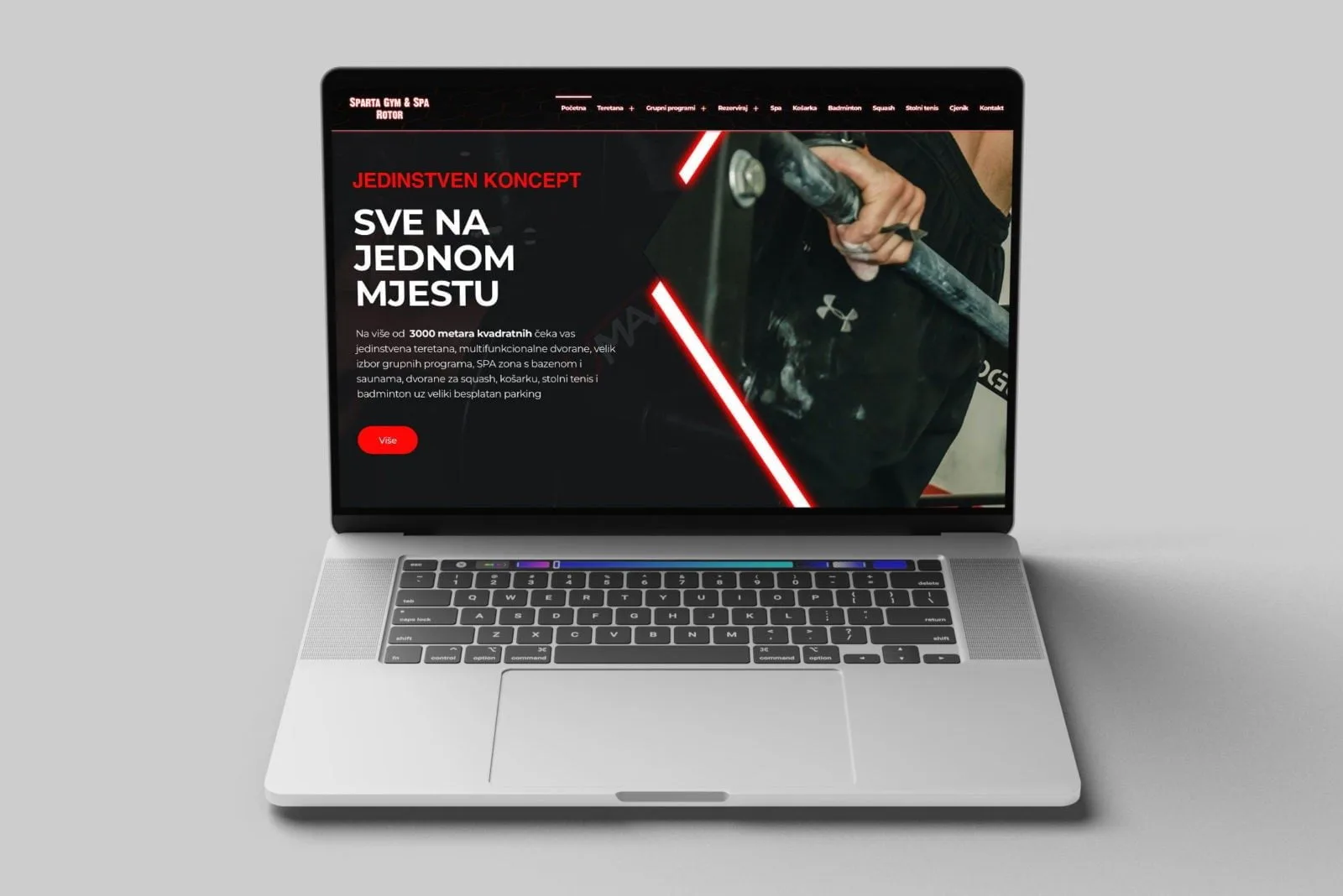 Dizajn dvostruke web stranice Sparta Gym