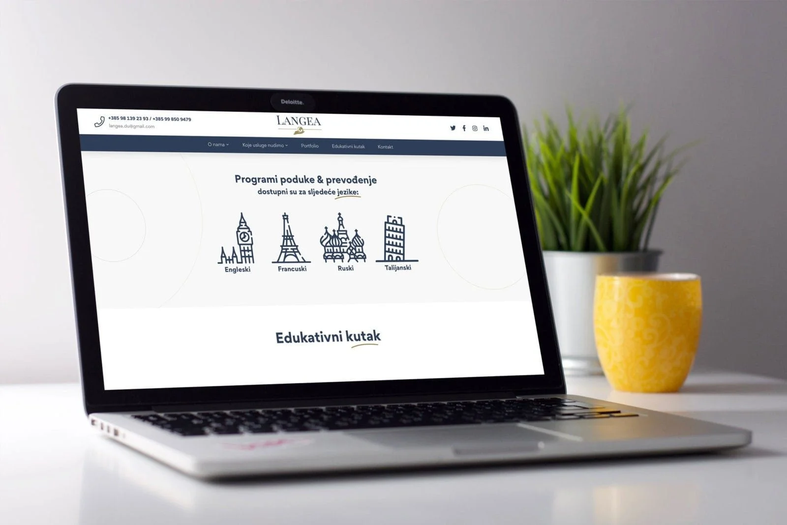 Dizajn web stranice Langea