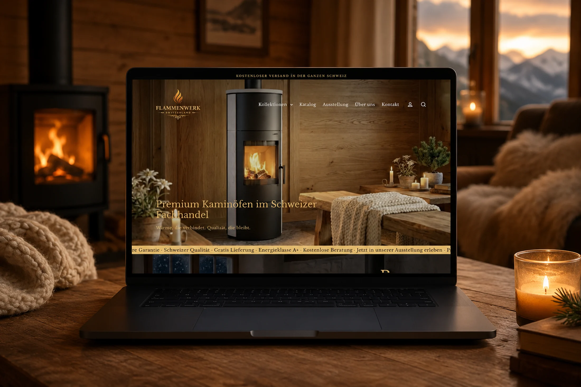 Flammenwerk — Shopify online store for premium fireplace stoves