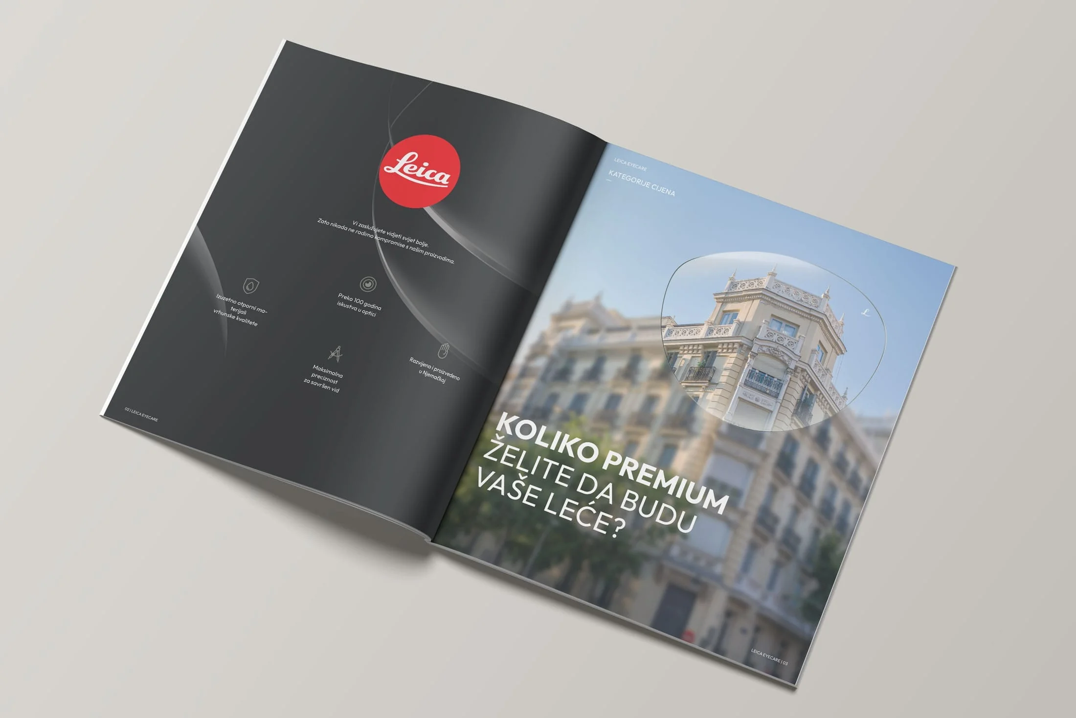 Grafička priprema kataloga i cjenika za Leica Eyecare Hrvatska