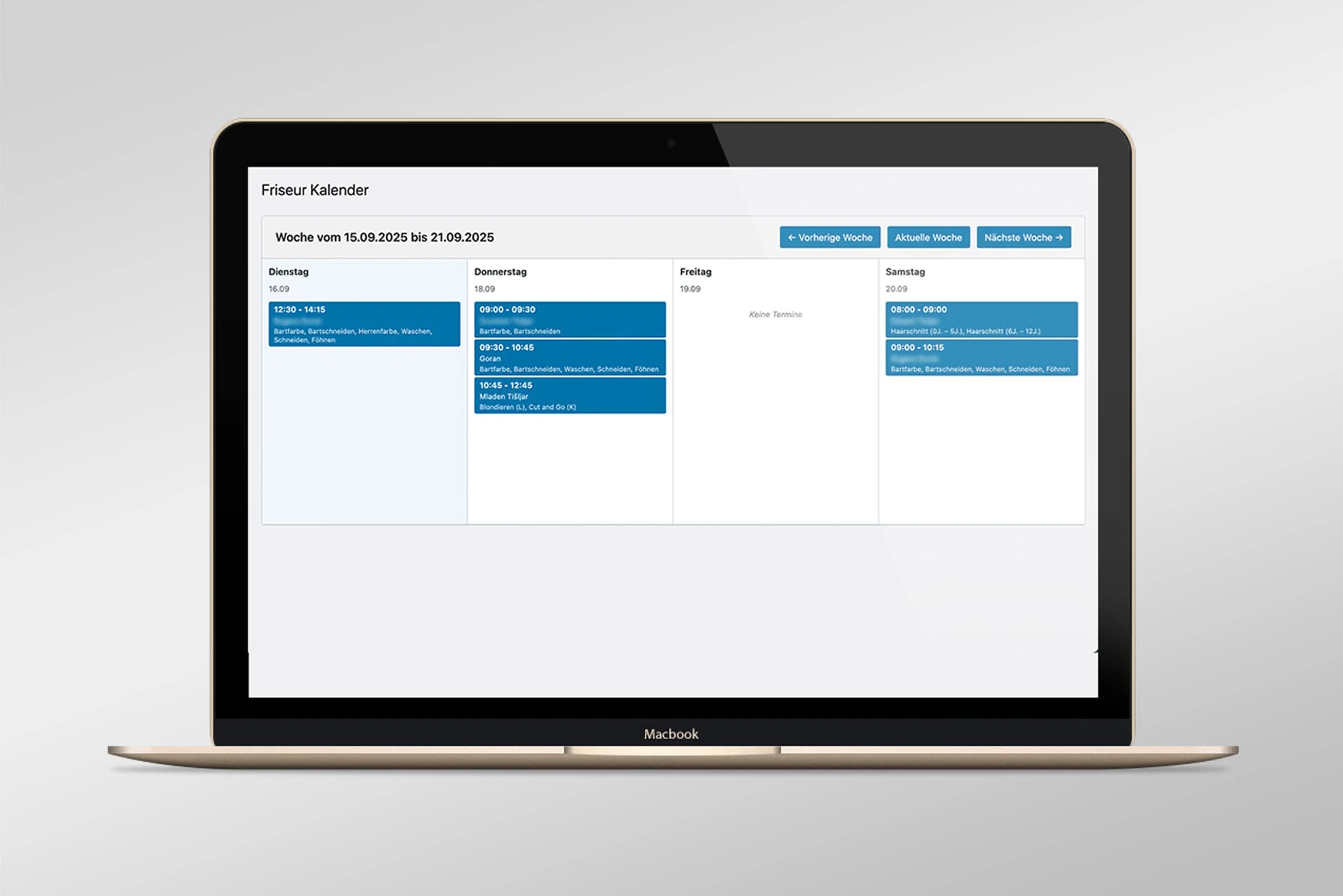 Marie's Haarwerk online booking web - slika 2