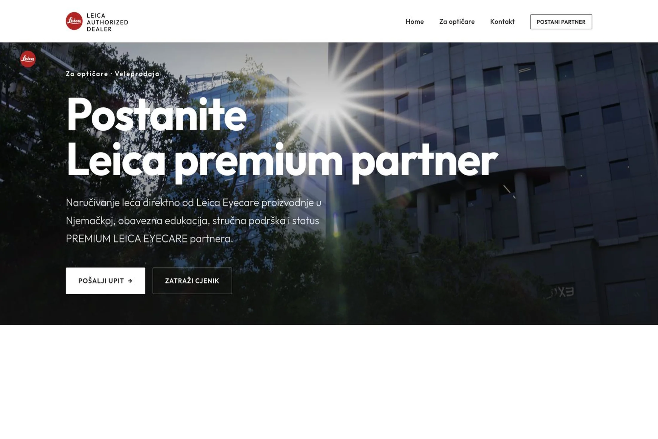 Optopharm — B2B sekcija Postanite Leica partner za optičare i veleprodaju