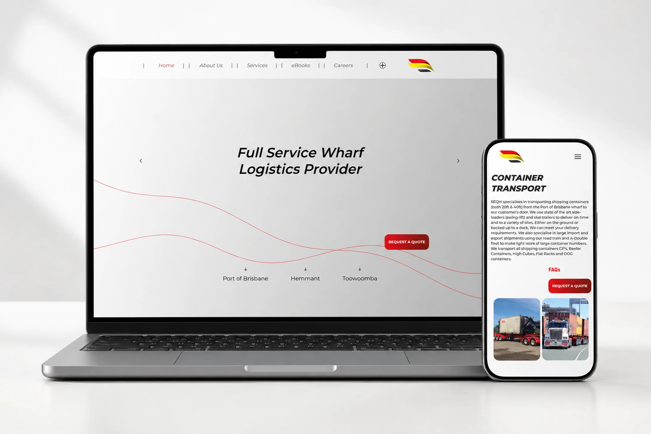 SEQH — web stranica za lučku logistiku i transport kontejnera